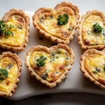 Mini Quiche Hearts Fresh from the Oven