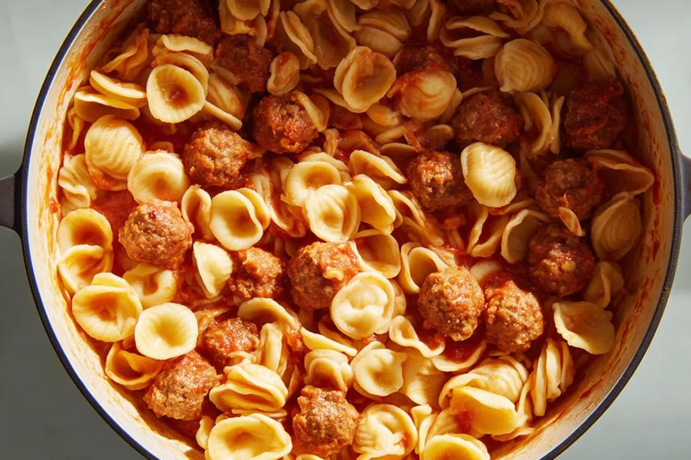 Orecchiette with Mini Meatballs: A Comforting Delight 5 Orecchiette with Mini Meatballs