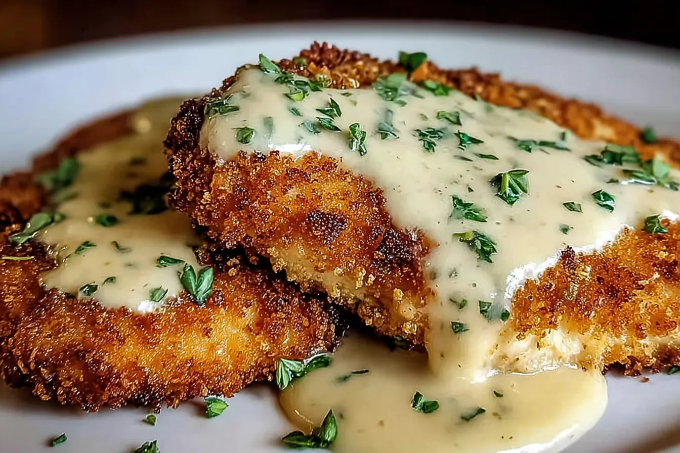 Parmesan Crusted Chicken with Creamy Garlic Sauce Delight Recipe 5 Parmesan Crusted Chicken with Creamy Garlic Sauce Delight