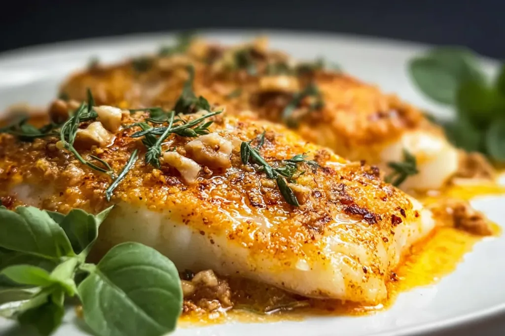 Parmesan & Paprika Haddock Baked in Garlic Butter Bliss