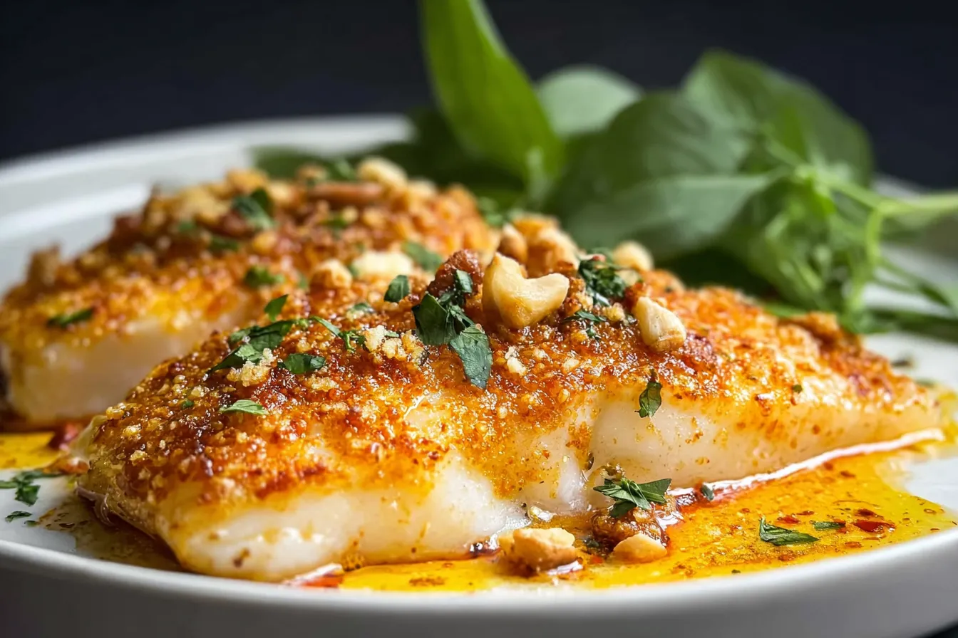 Parmesan & Paprika Haddock Baked in Garlic Butter Bliss