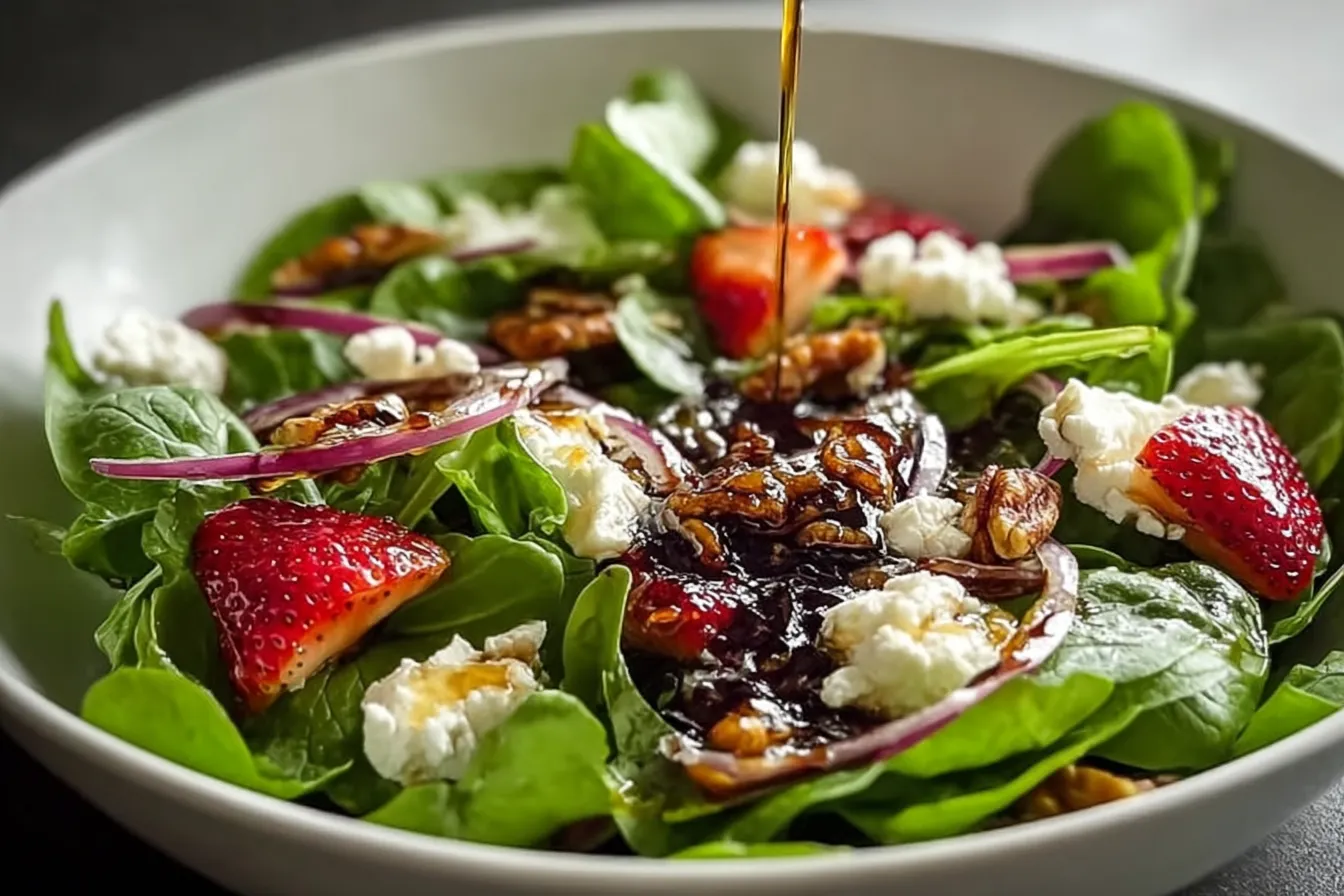 Simple Spring Mix Salad with Balsamic Honey Dressing