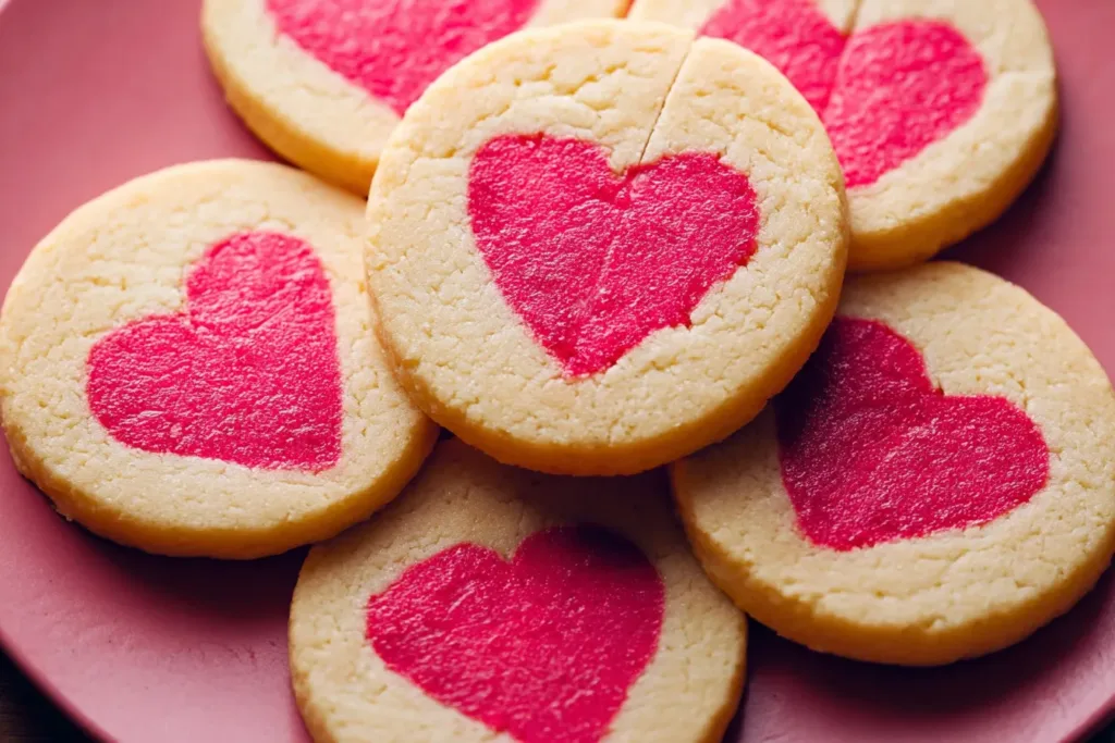 Slice and Bake Heart Cookies Fresh from the Oven