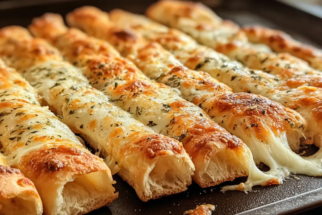 Delicious Sourdough Cheesy Breadsticks Freshly Baked