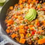 Delicious Southwest Skillet Ground Beef and Sweet Potato Recipe