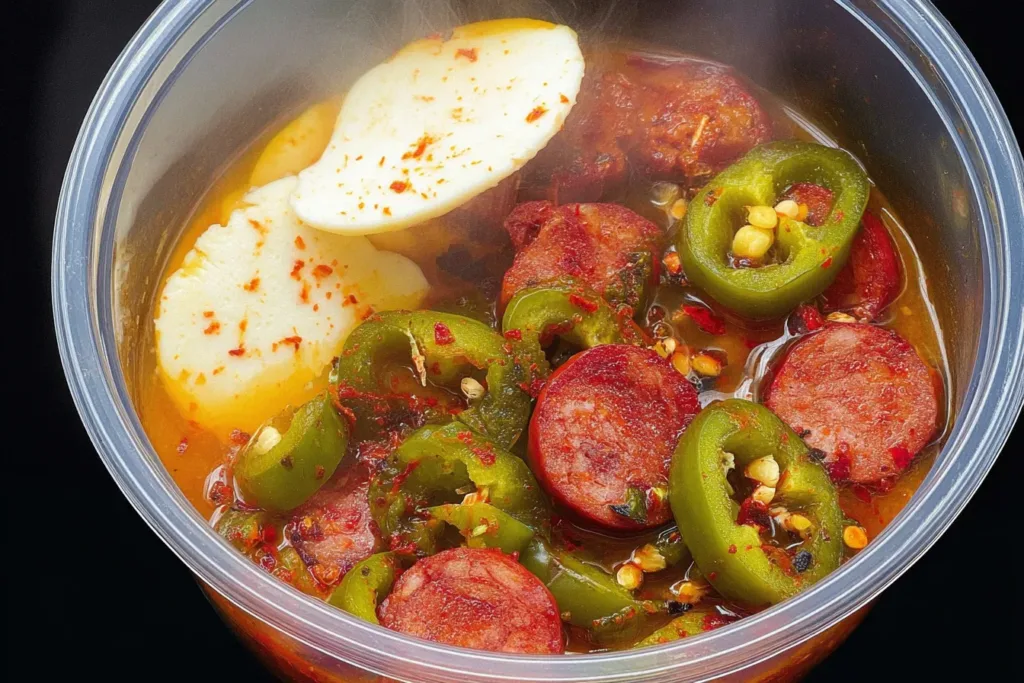 Vibrant Spicy Bowls with Fresh Ingredients