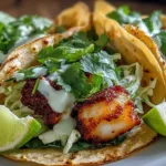 Spicy Lime Fish Tacos Ready to Serve