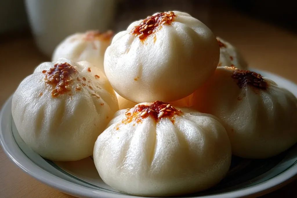 Steamed Bao Buns Freshly Steamed