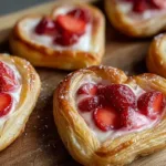 Delicious Strawberry Cream Cheese Heart Danishes