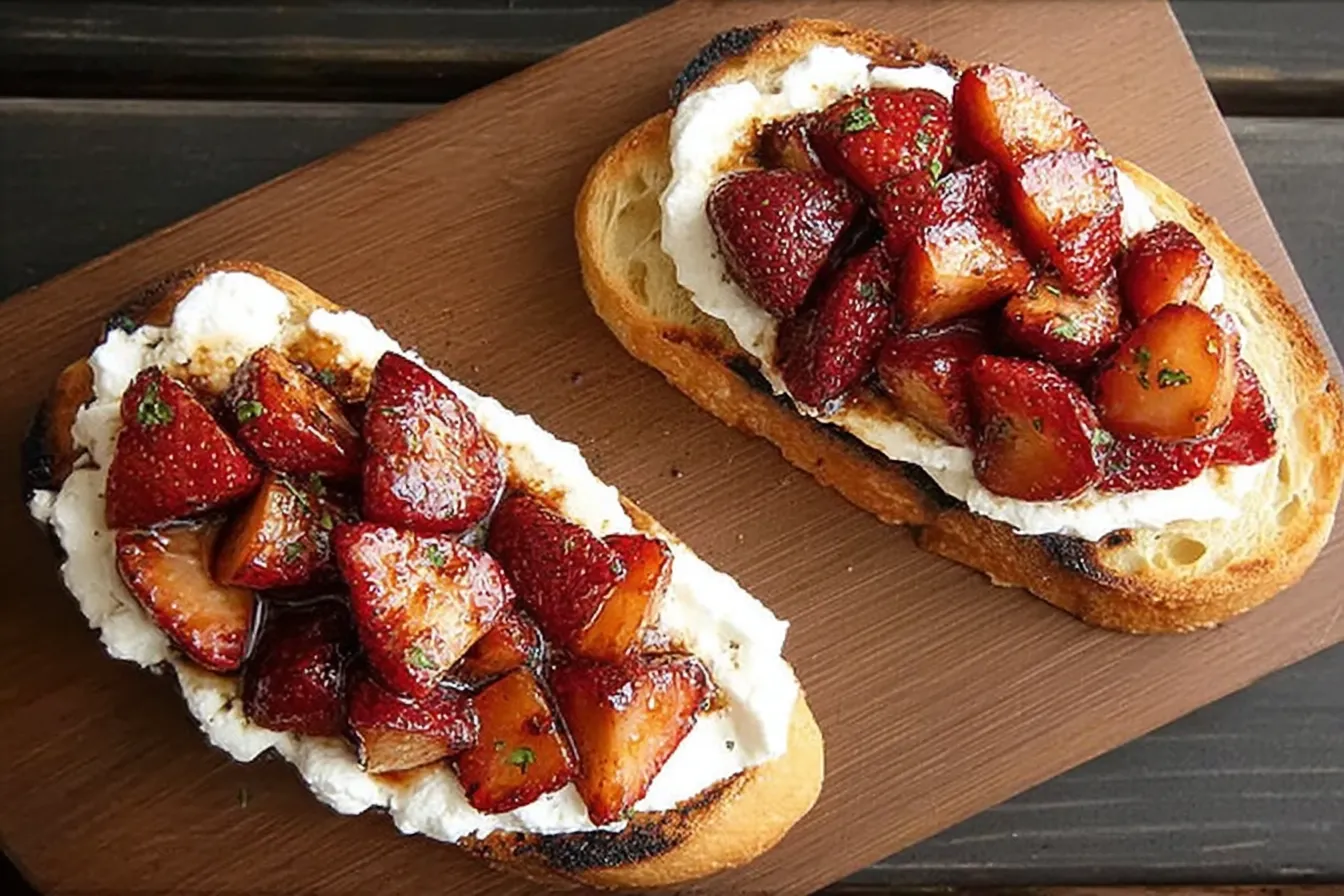 Strawberry Goat Cheese Bruschetta