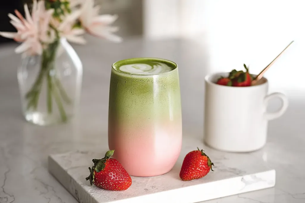 Delicious Strawberry Matcha Latte Recipe
