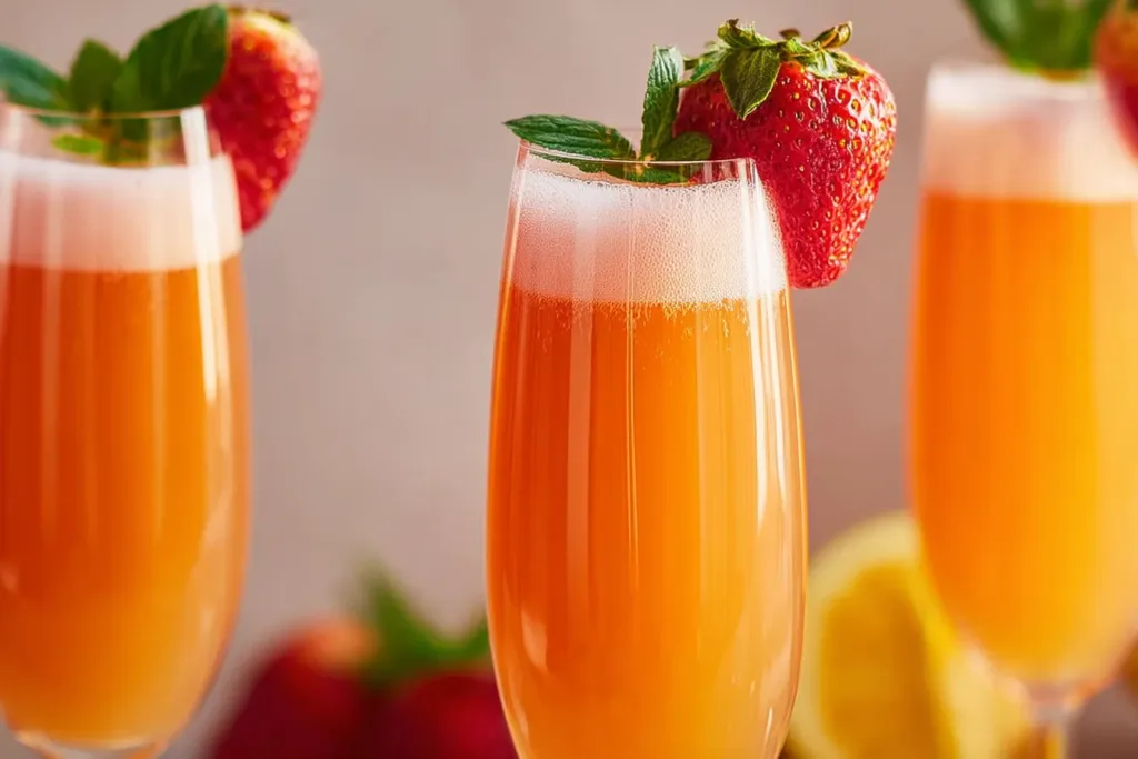Refreshing Sunrise Strawberry Mimosa - Perfect for Brunch
