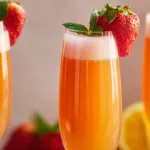 Refreshing Sunrise Strawberry Mimosa - Perfect for Brunch