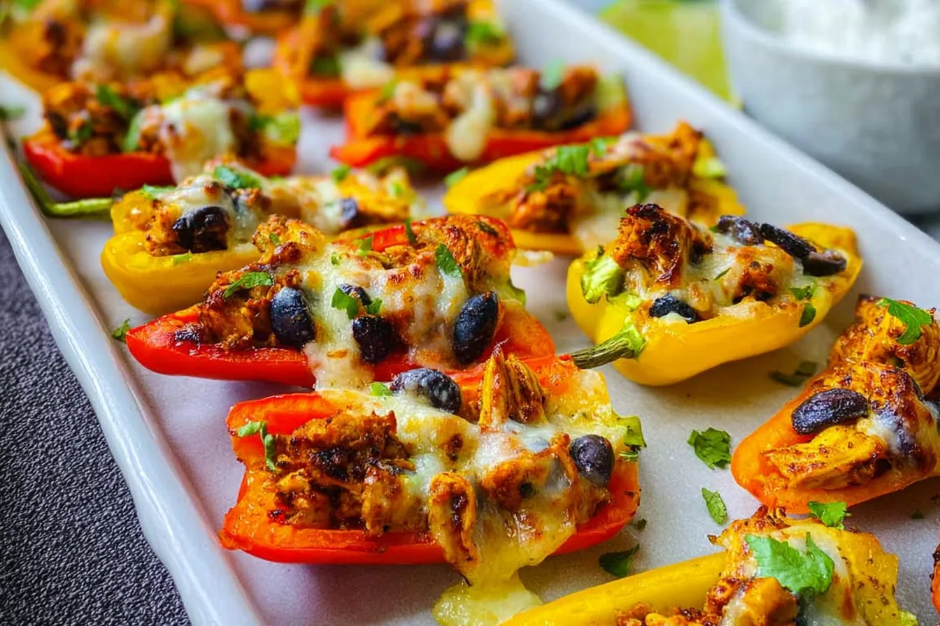 Tiny Tacos, Big Flavor: Chicken Taco Stuffed Mini Peppers