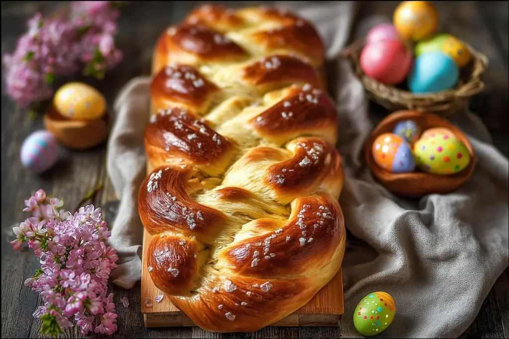 Traditional Italian Easter Bread Freshly Baked for Easter
