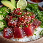 Tuna Spicy Poke Bowl Ready to Serve
