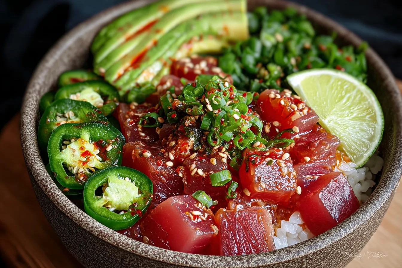 Tuna Spicy Poke Bowl: A Flavorful Delight in 8 Steps