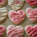 Valentine Sugar Cookies Decorated with Icing