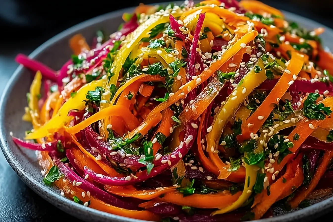 Vibrant Shaved Rainbow Carrot Sesame Salad in 20 Minutes 4 Vibrant Shaved Rainbow Carrot Sesame Salad in 20 Minutes