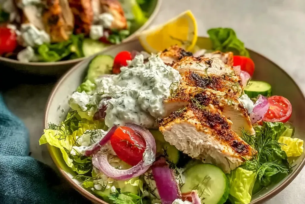 Best Greek Tzatziki Chicken Salad Image