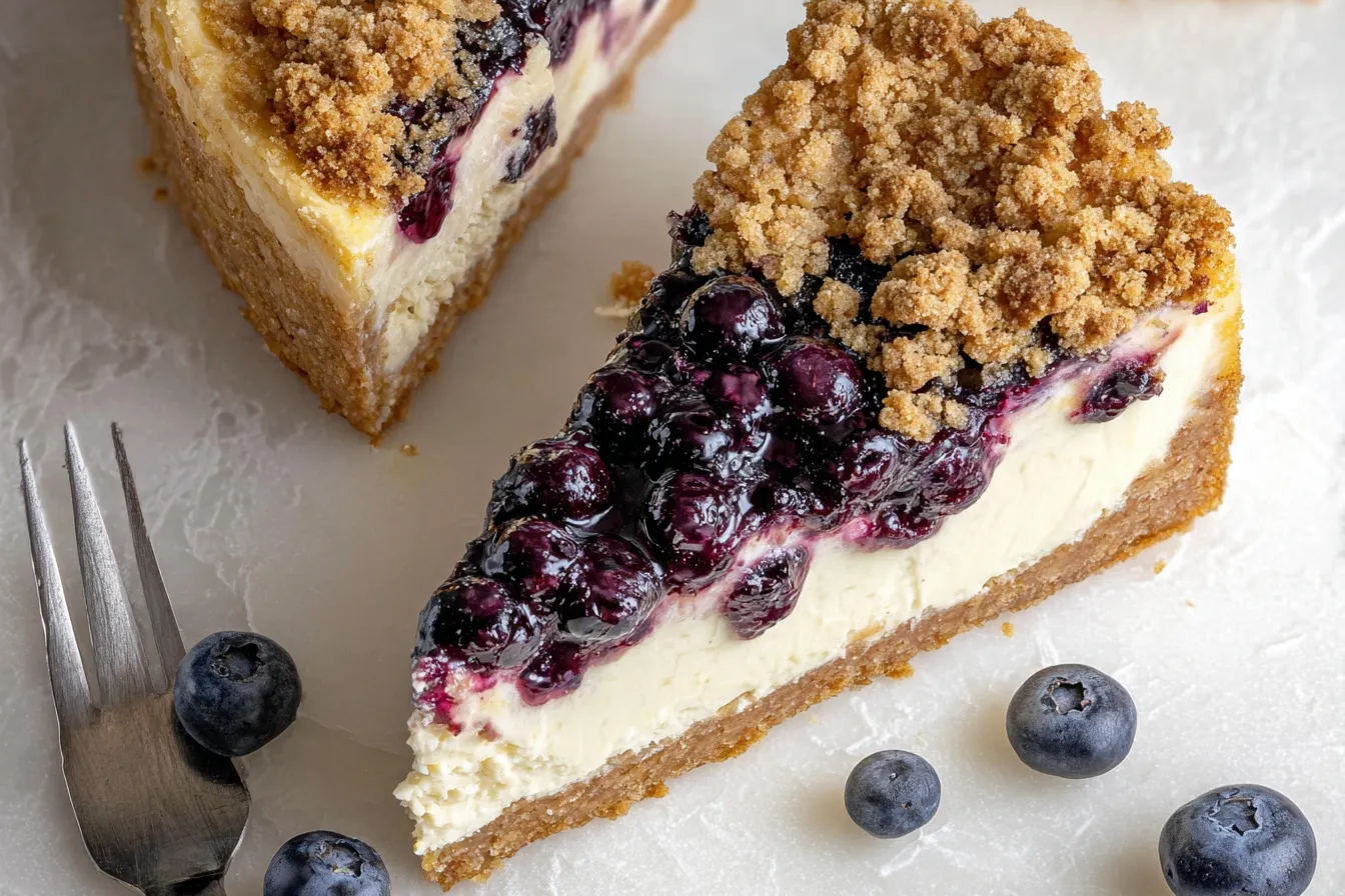 Blueberry Crumble Cheesecake - Pure Dessert Bliss! 5 Blueberry Crumble Cheesecake