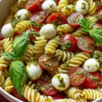 Vibrant Caprese Pasta Salad in a Bowl