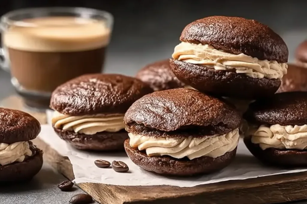 Chocolate Coffee Whoopie Pies Freshly Baked