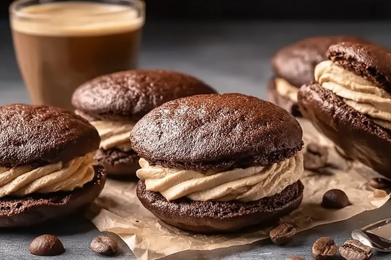 Chocolate Coffee Whoopie Pies 
