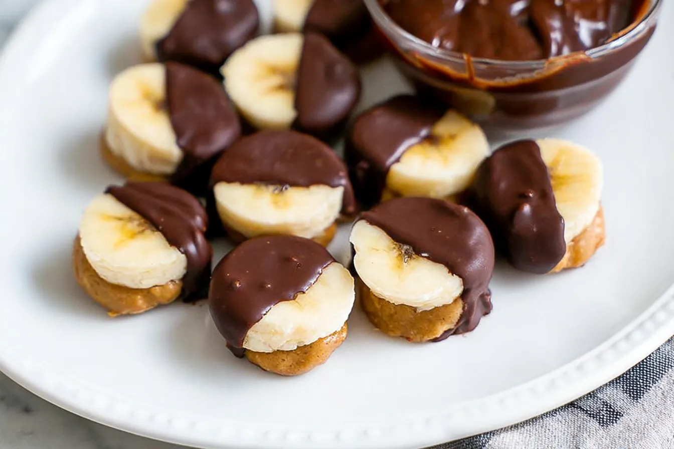 Chocolate Peanut Butter Banana Bites 