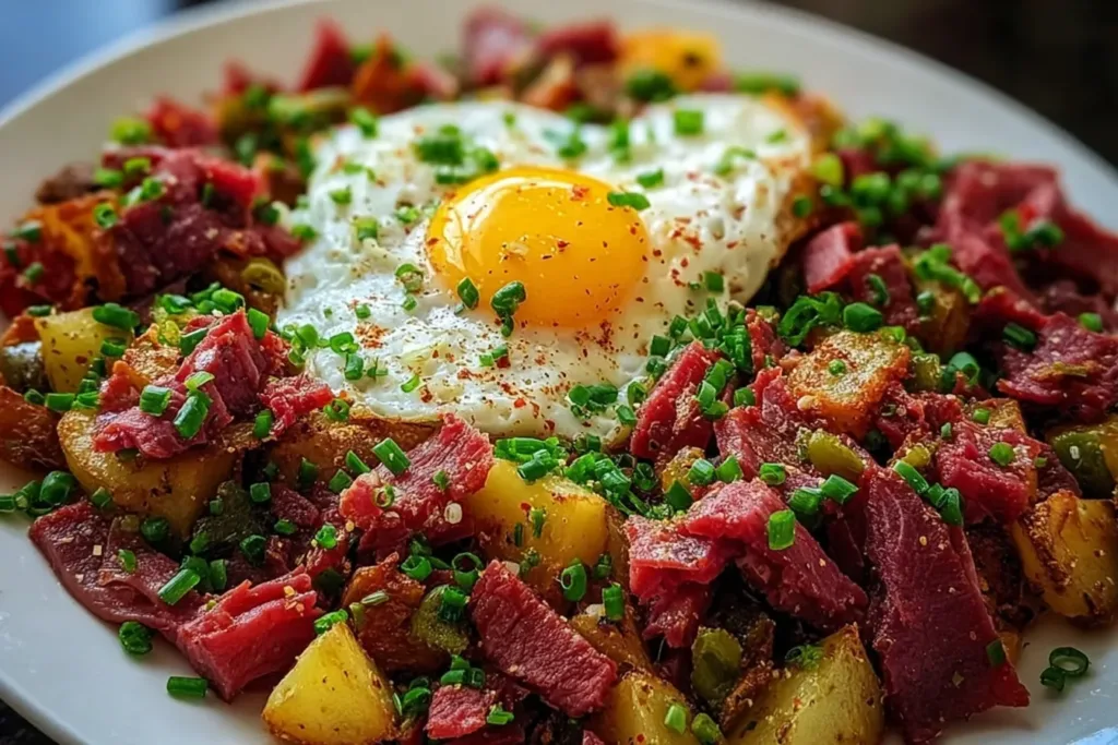 Corned Beef Hash Skillet Ready to Serve