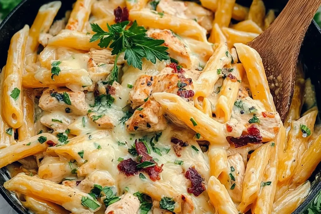 Crack Chicken Penne Served in a Bowl