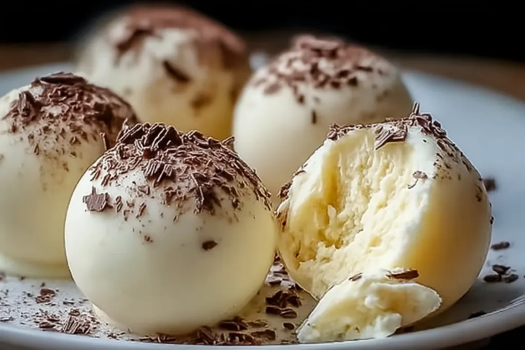 Cream Cheese Keto Fat Bombs on a Plate