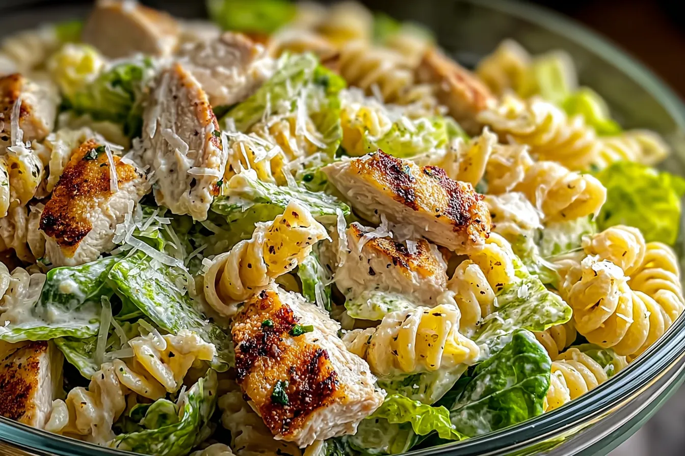 Creamy Chicken Caesar Pasta Salad for Fresh Flavor Bliss 