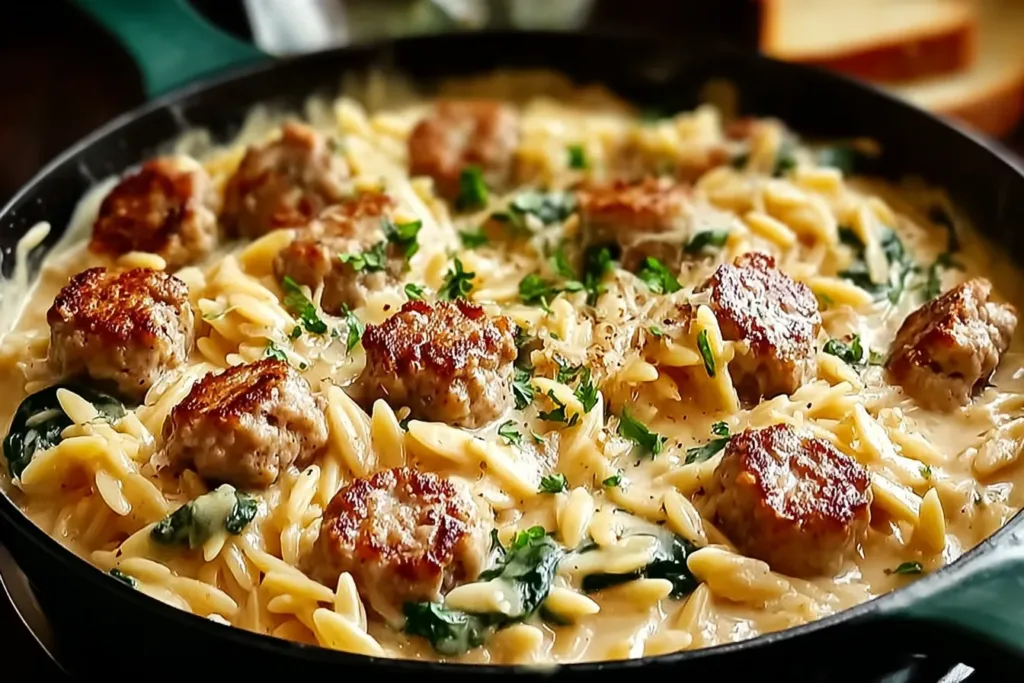 Creamy Chicken Sausage Orzo: A Cozy One-Pan Delight