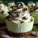 Creamy St. Patrick’s Lucky Mint Chip Mousse Cups Presentation