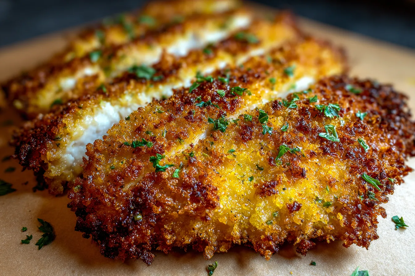 Crispy Parmesan Crusted Chicken: Easy, Juicy, and Low Carb