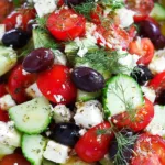 Vibrant Cucumber Tomato Feta Salad (with Olives + Dill)