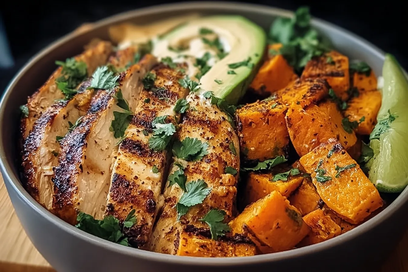 Delicious Grilled Chicken & Sweet Potato Bowl You'll Crave 4 Delicious Grilled Chicken & Sweet Potato Bowl You'll Crave