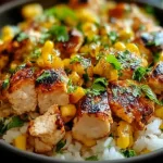Delicious Street Corn Chicken Rice Bowl