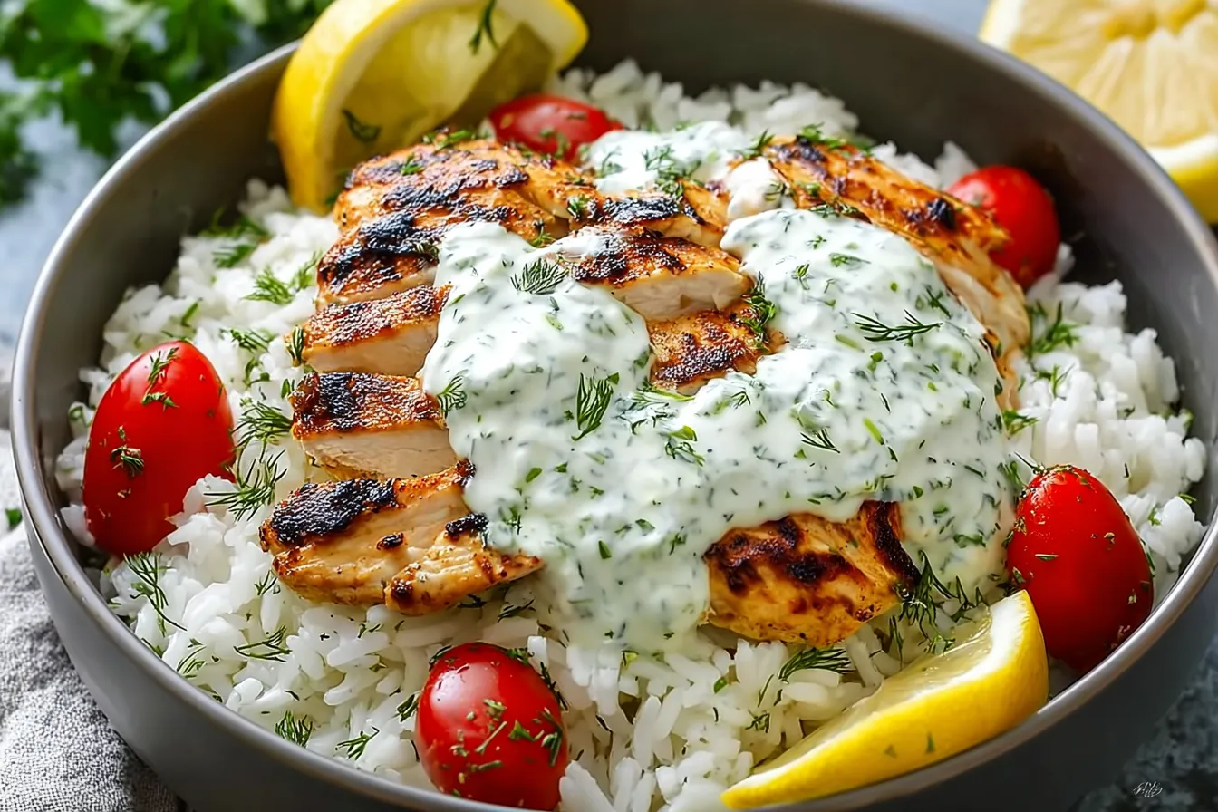 Dump-and-Bake Chicken Tzatziki with Rice Recipe for Busy Nights 