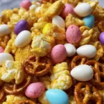 Easter Puff Corn Crunch Snack Mix in a Bowl