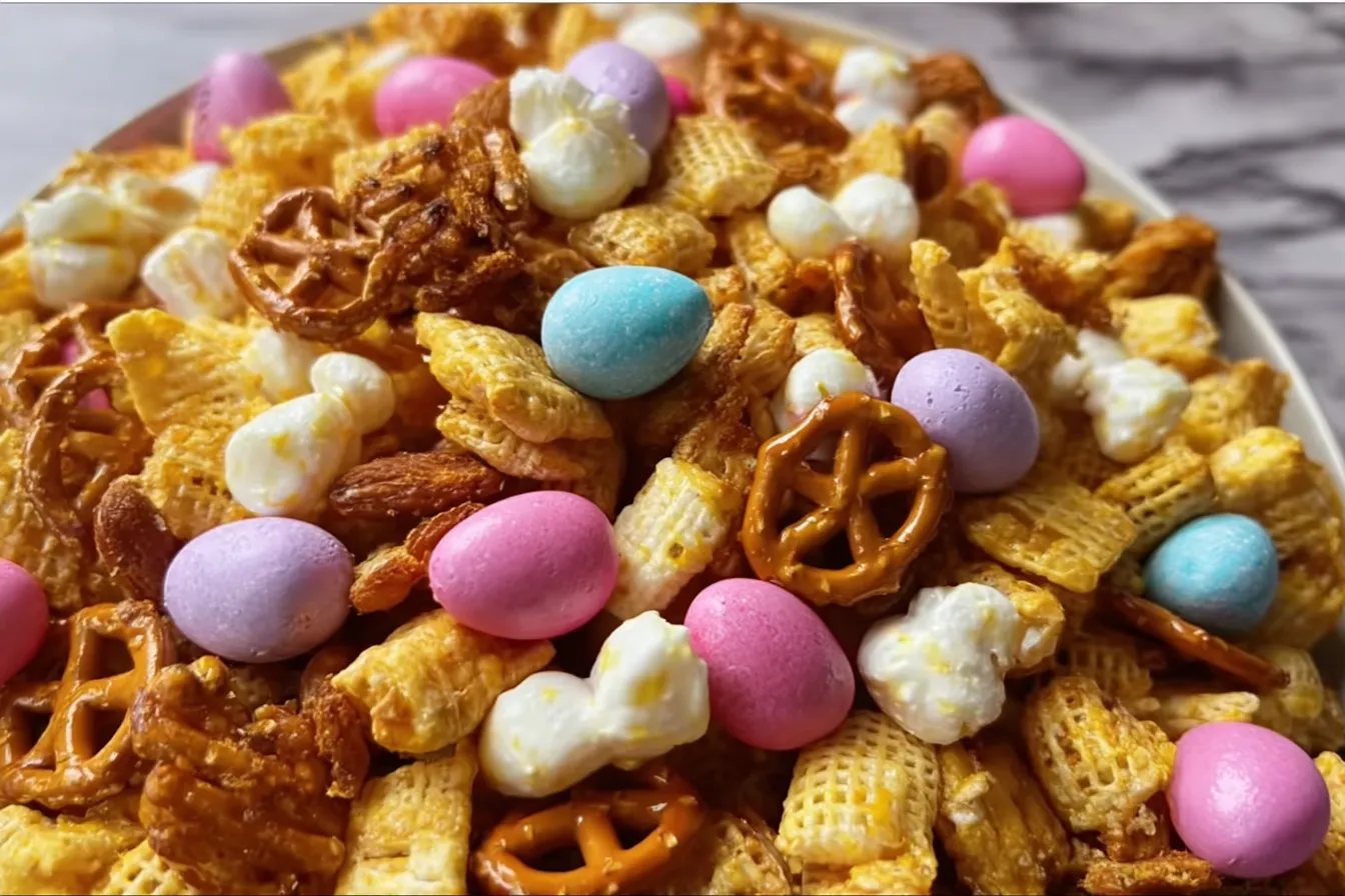 Easter Puff Corn Crunch Snack Mix 