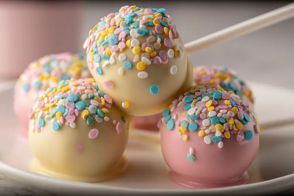 Easy Easter Funfetti Cake Pops Ready for Celebration