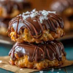 Delicious Easy No-Bake Samoa Cookies on a Plate