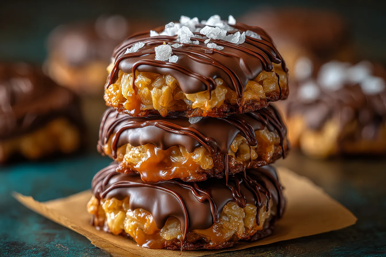 Easy No-Bake Samoa Cookies