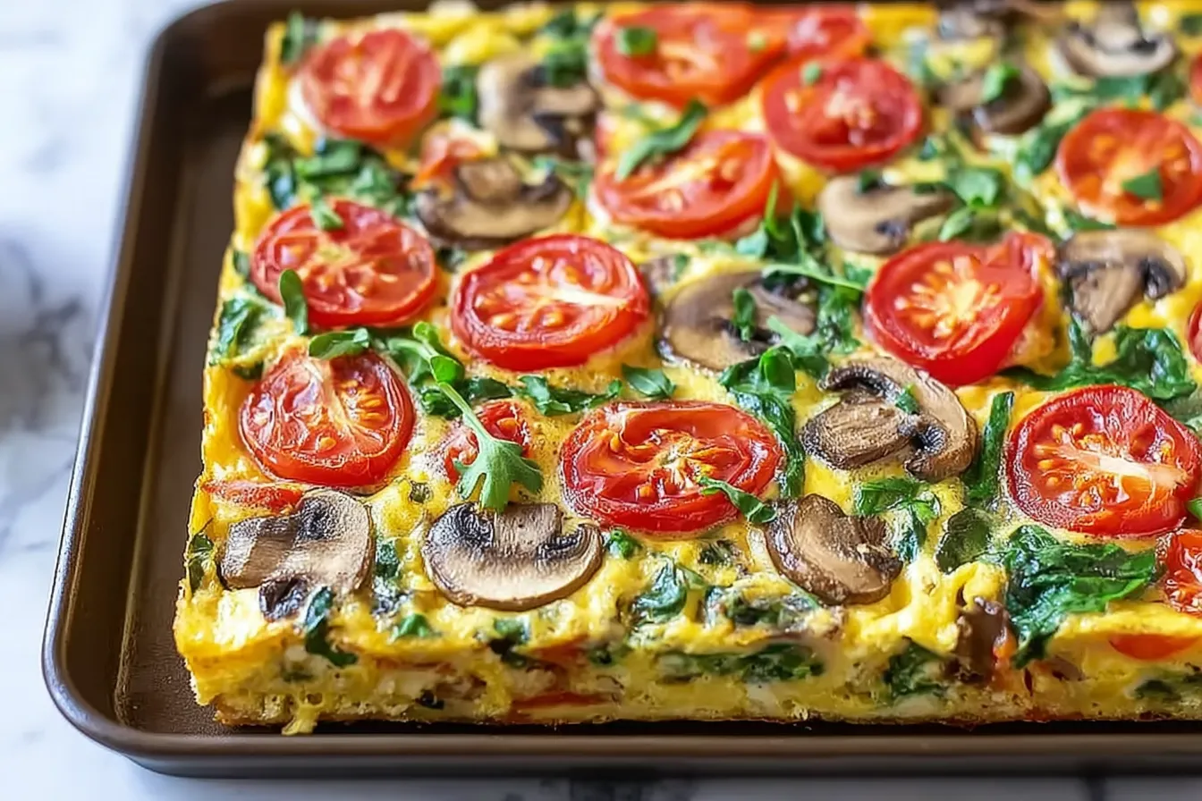 Easy Sheet Pan Frittata Recipe (35-Minutes) 