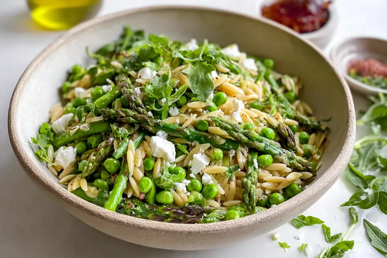 Fresh Spring Orzo Pasta Salad Recipe 