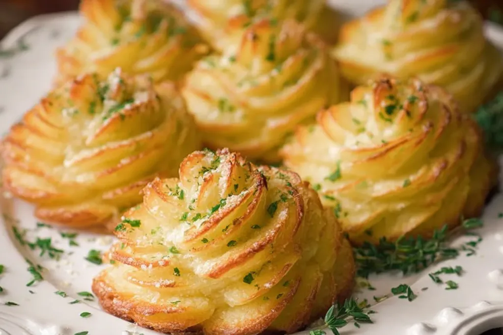 Garlic Parmesan Duchess Potatoes – Elegant Side Dish