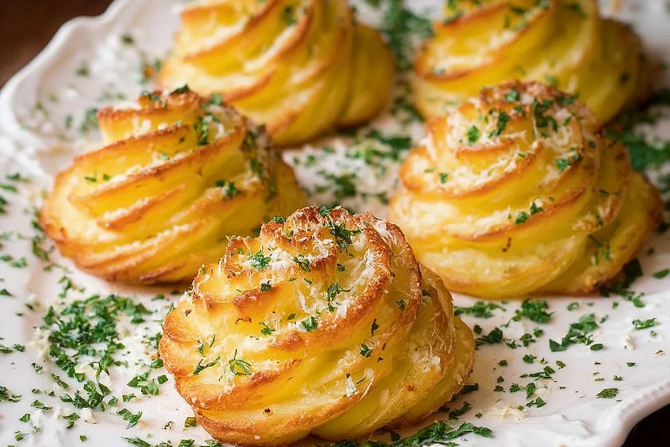 Garlic Parmesan Duchess Potatoes 