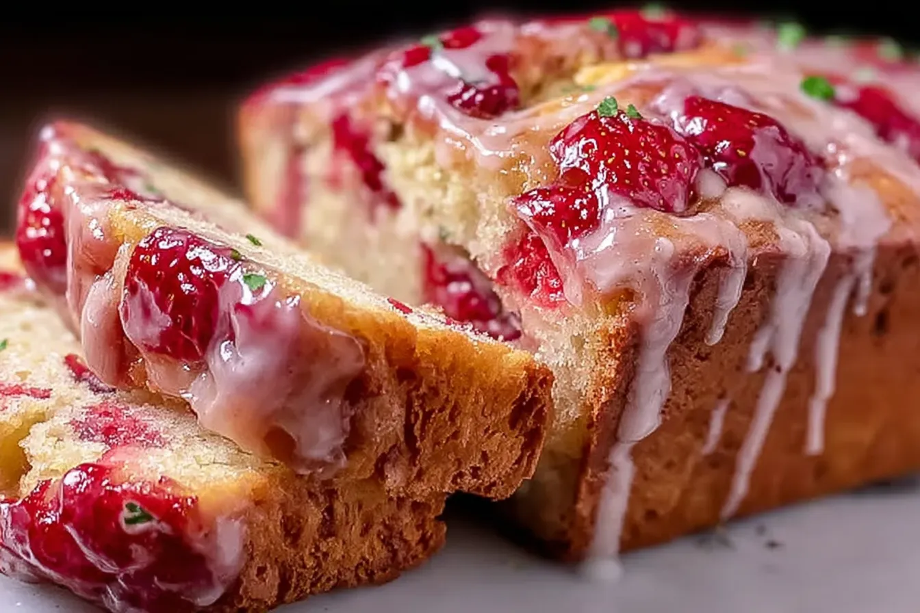 Glazed Strawberry Bread
